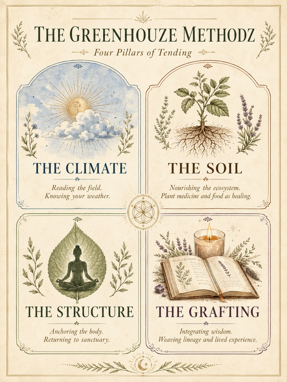 The GreenHouze Methodz: Four Pillars of Tending: The Climate, The Soil, The Structure, The Grafting